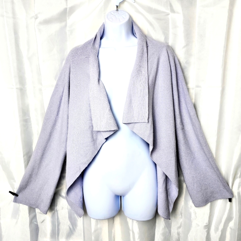 Fenn Wright Manson Open Front Cardigan Ribbed Cashmere Blend Womens Sz 8 Cozy